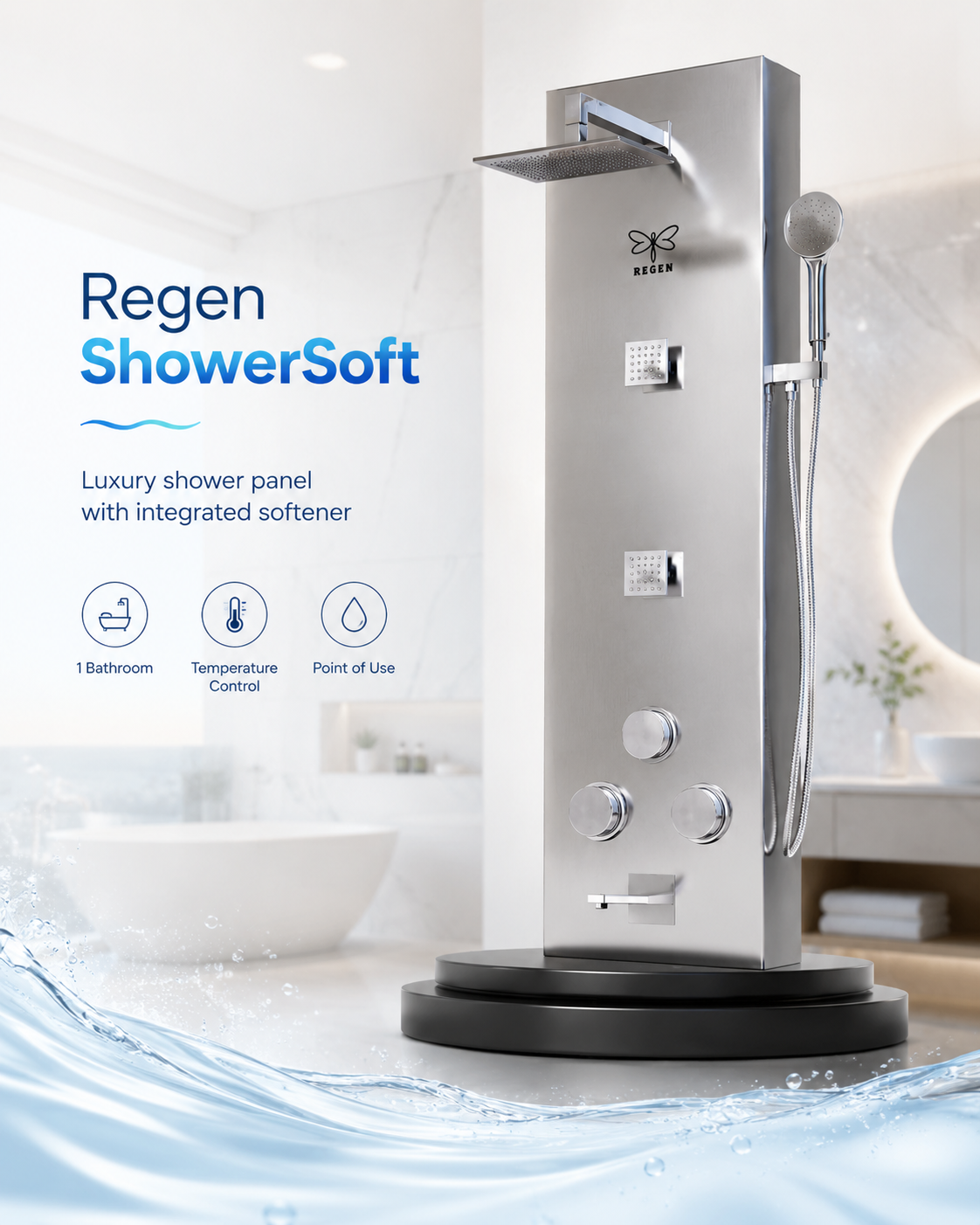Regen ShowerSoft water softener