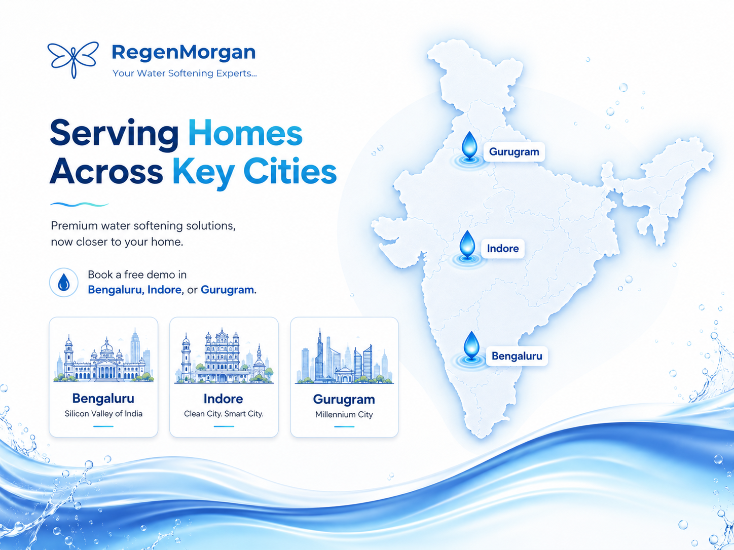 RegenMorgan serves Bengaluru, Indore and Gurugram