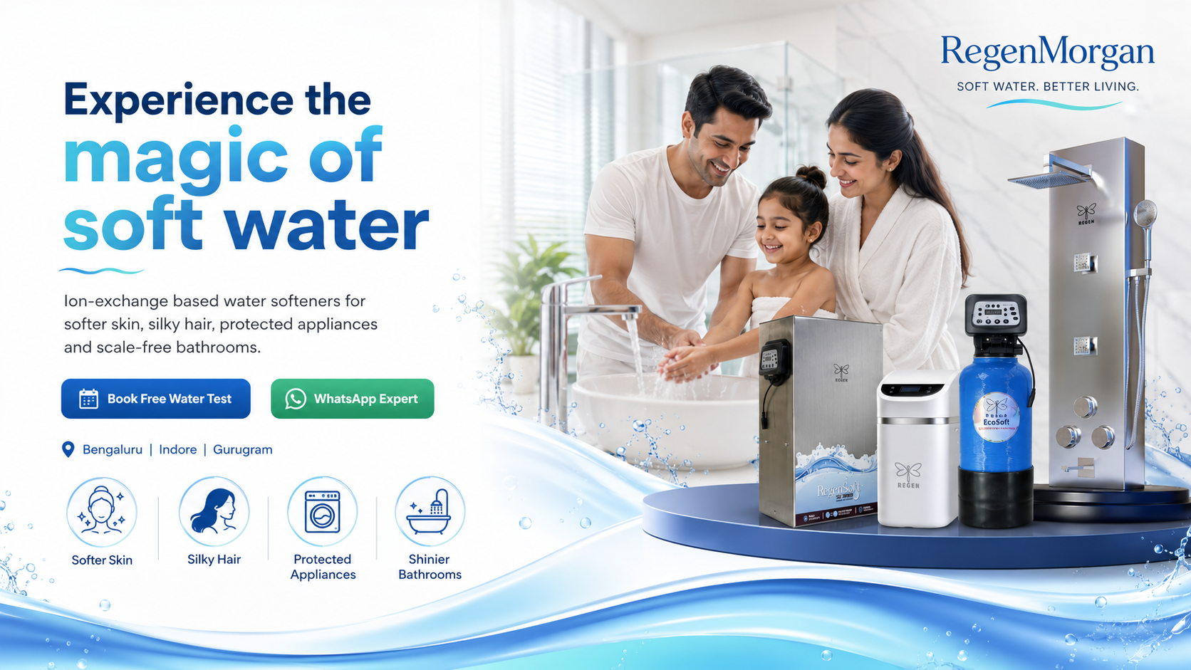 RegenMorgan water softeners for family homes