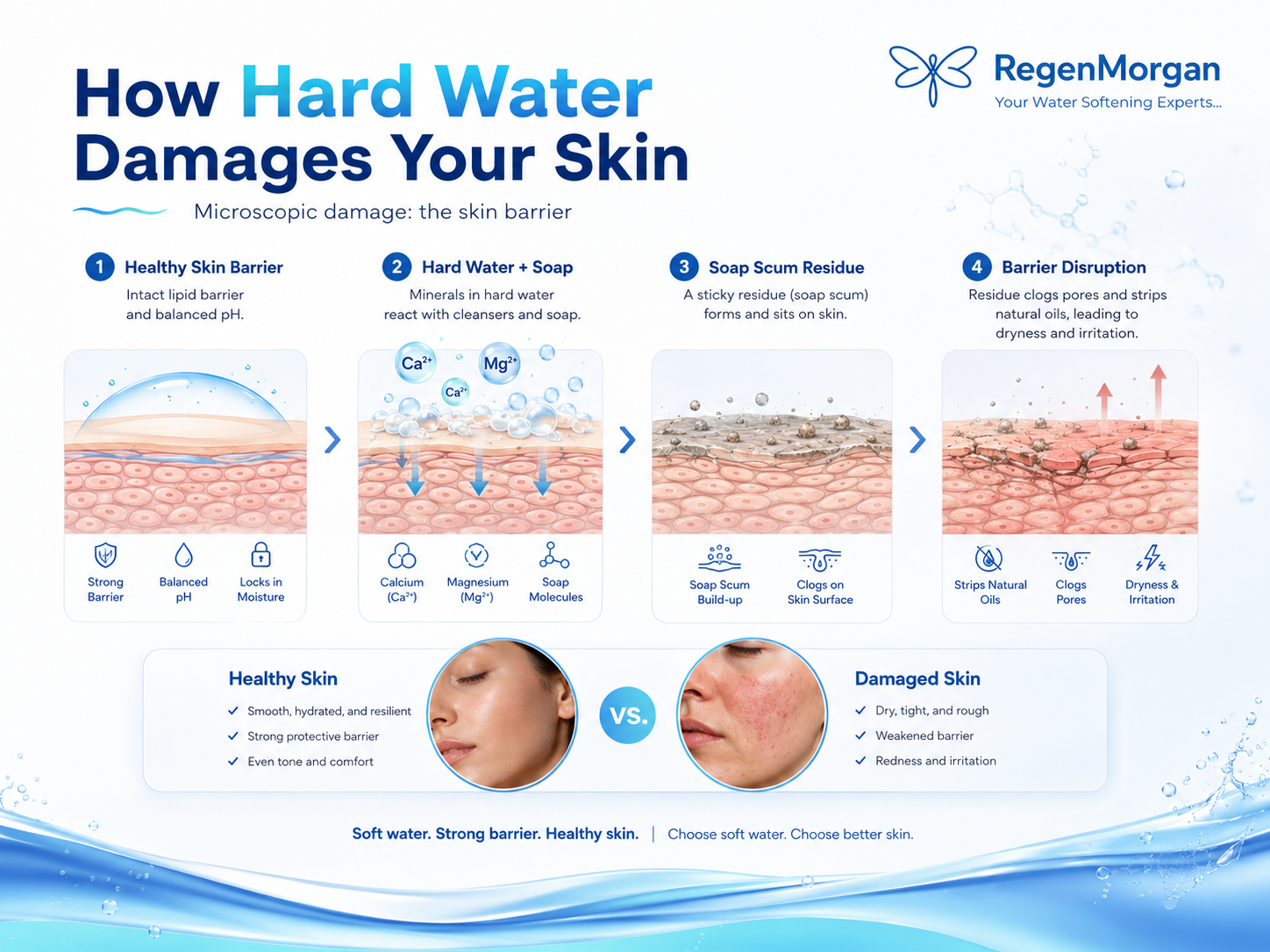 How Hard Water Damages Your Skin